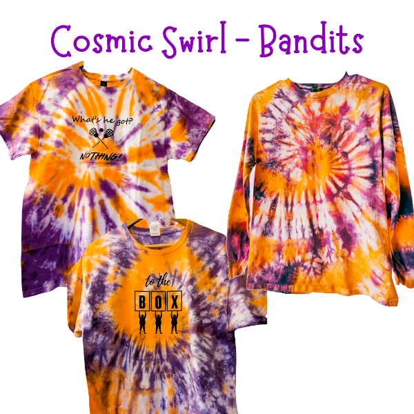 Tie Dye Tees Buffalo Bandits Inspired - Cosmic Swirl Design - Tumble into Love