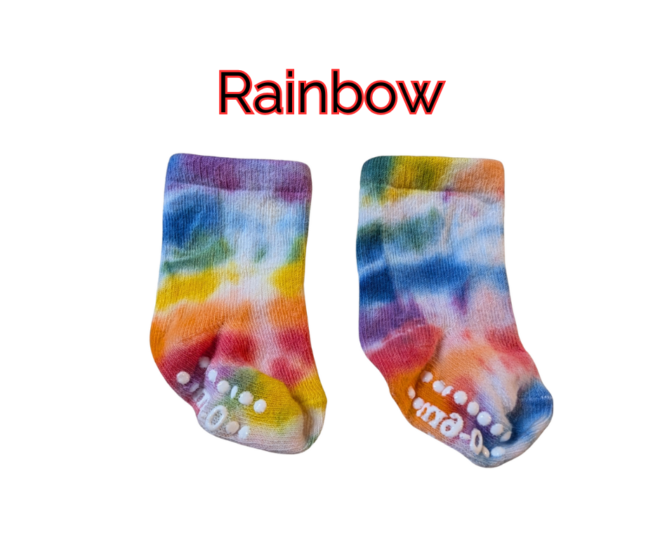 Baby Socks - Tie Dye Rainbow, Bandits, Bills