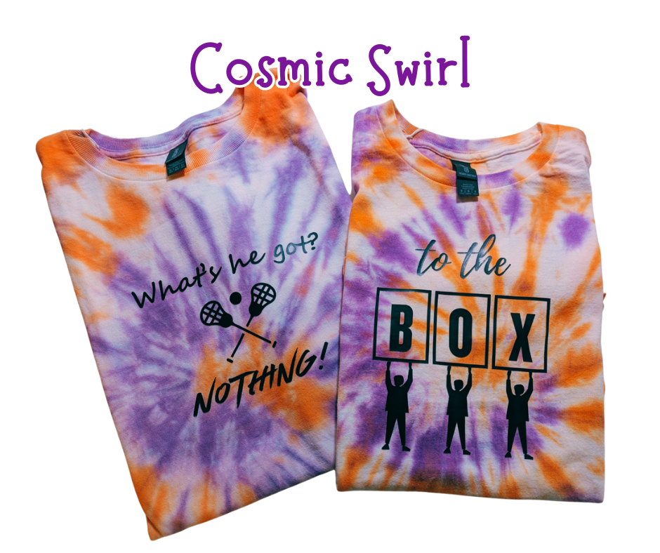 Tie Dye Tees Buffalo Bandits Inspired - Cosmic Swirl Design - Tumble into Love
