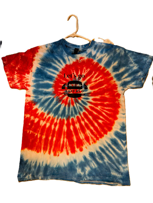 Tie Dye Tee Buffalo Bills Inspired - Cosmic Swirl Design