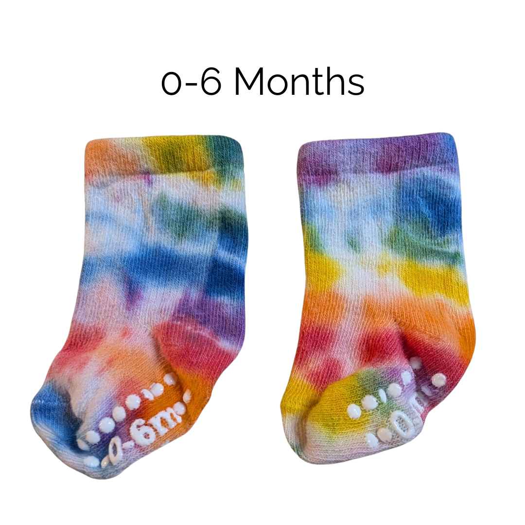 Socks - Tie Dye -Baby Size 0-6 Mos