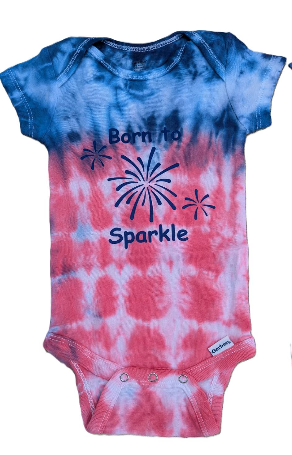 Born to Sparkle: Red, White and Blue -Tie Dye Onesies