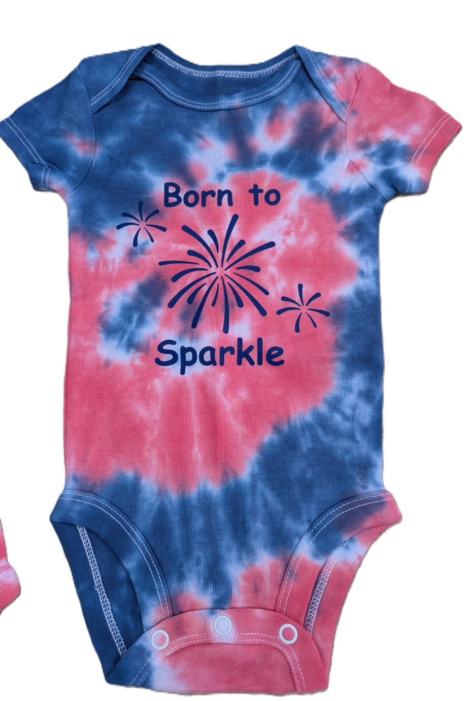 Born to Sparkle: Red, White and Blue -Tie Dye Onesies