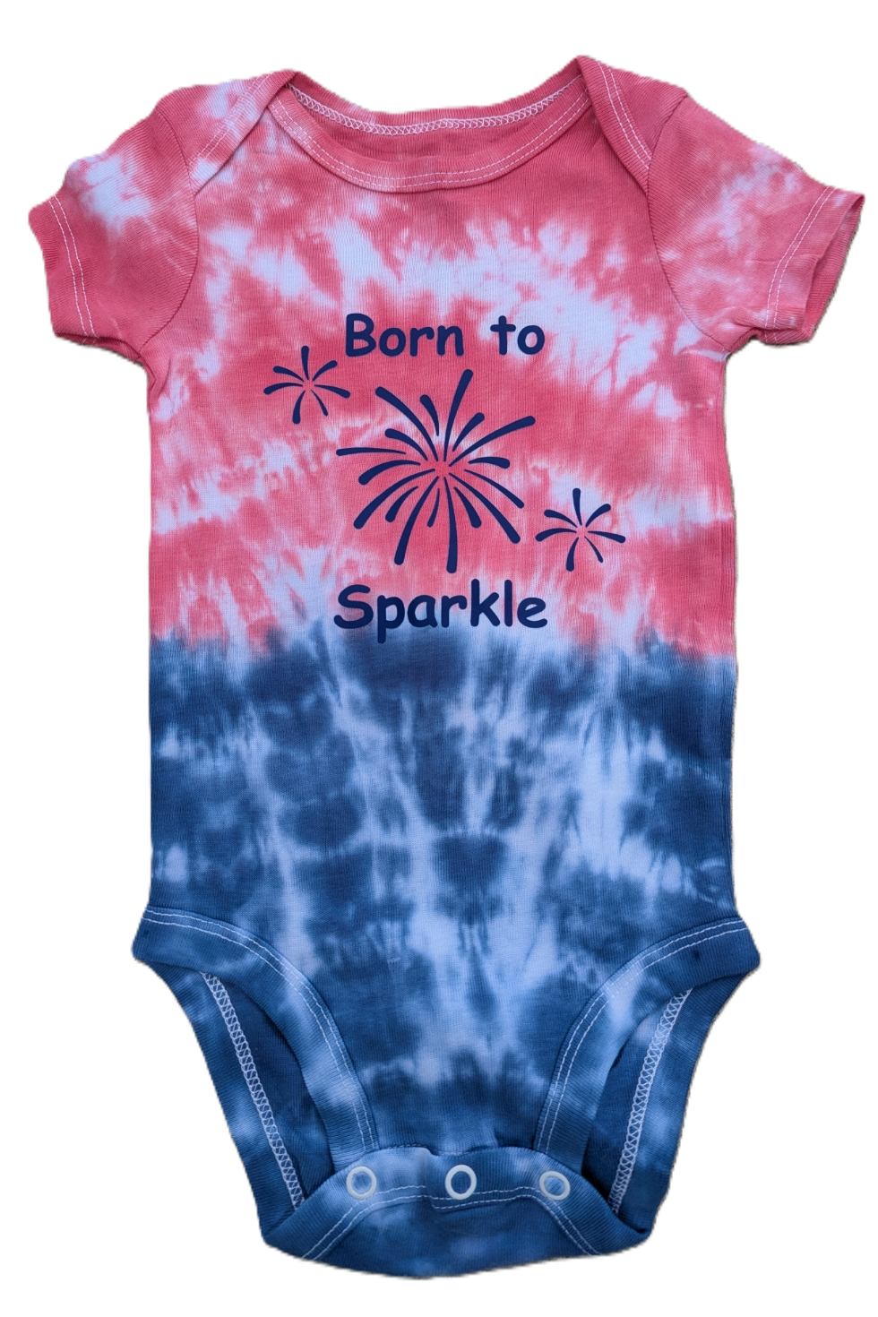 Born to Sparkle: Red, White and Blue -Tie Dye Onesies