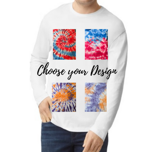 Unisex LONG SLEEVED Tee - Buffalo Fan Tie Dye - NO LOGO - Tumble into Love