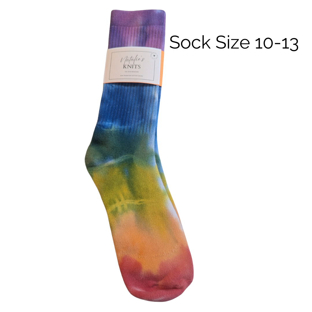 Socks -Rainbow  - Shoe Size  10-13