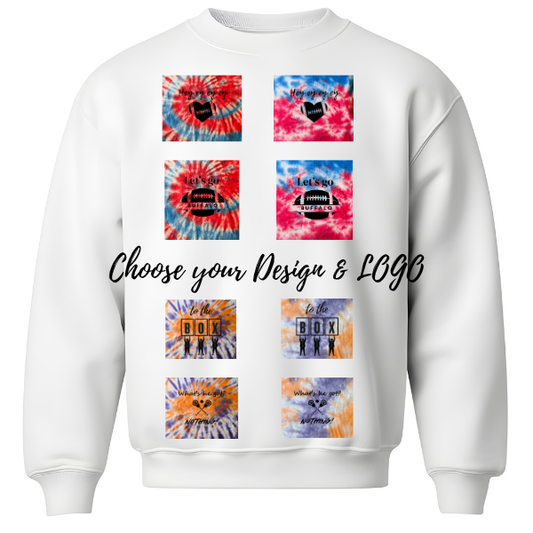 Unisex SWEATSHIRT - Buffalo Fan Tie Dye - WITH LOGO - Tumble into Love