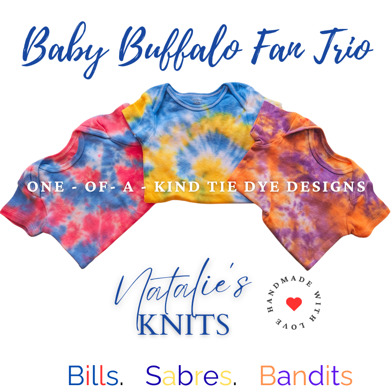 Baby Buffalo Fan Trio - Set of 3 Bodysuits - Tumble into Love