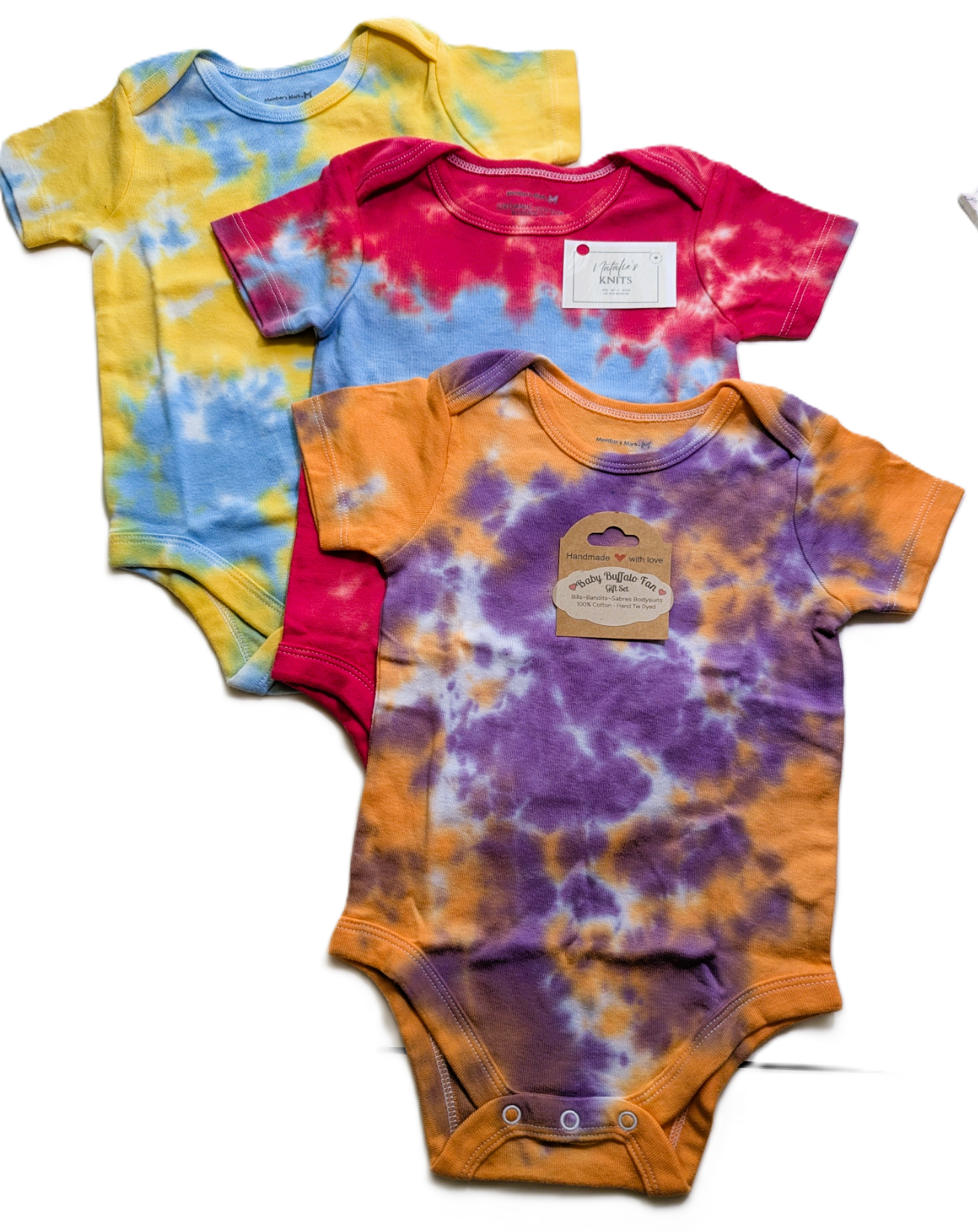 Baby Buffalo Fan Trio - Set of 3 Bodysuits - Tumble into Love