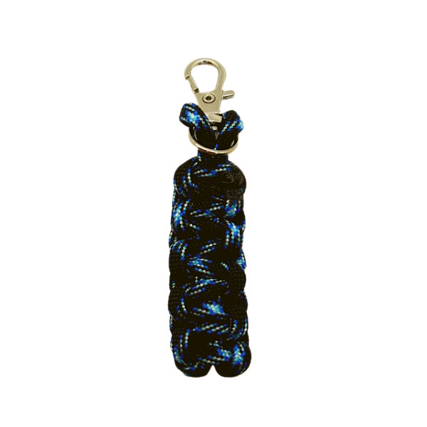 Zipper pull - black and blue color