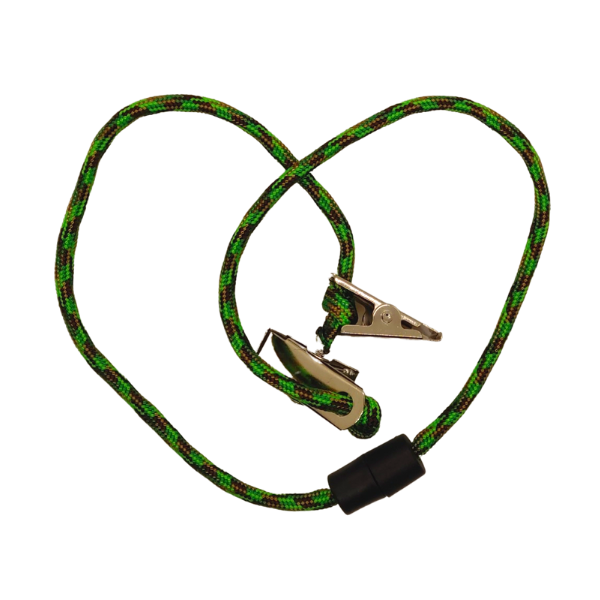 Image showing Camo mask lanyard.  Camo is green, brown and black.