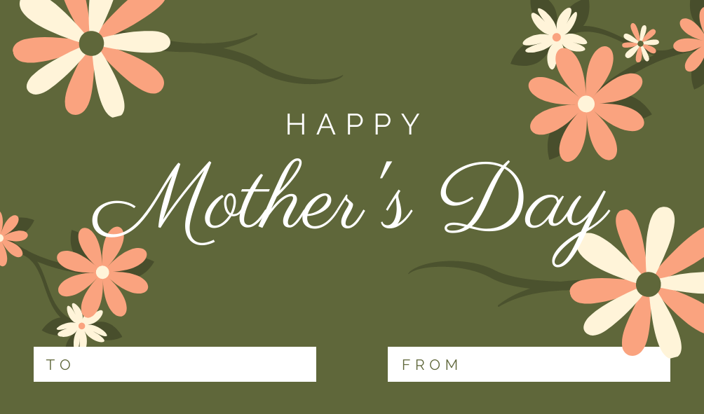 Image of FREE printable gift tags says "Happy Mother's Day" and a spot to add "to" and "from"