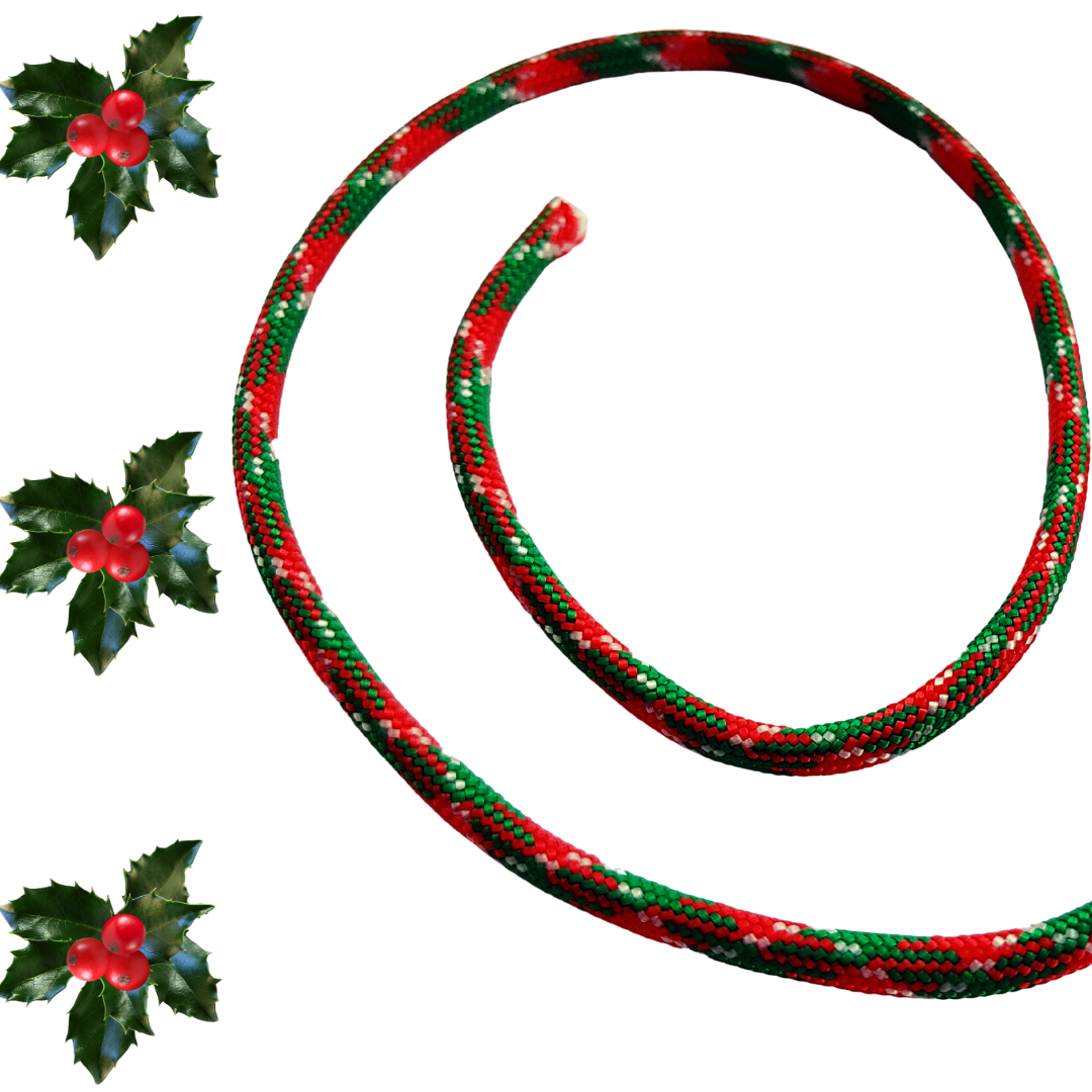 Image showing the Holly Jolly lanyard.  Holly Jolly is red, green and white argyle.