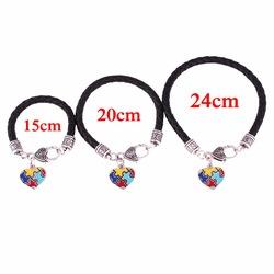 Embrace Difference- Awareness Bracelet - Tumble into Love.  Images showing 3 closed bracelets in 3 different  sizes, Small or 15 centimeters; Medium or 20 centimeters; Large showing 24 centimeters